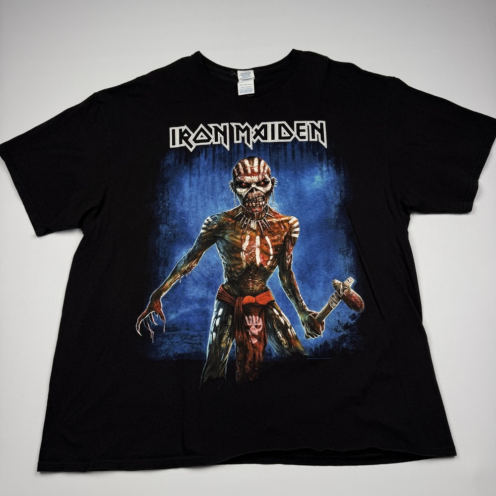 Iron Maiden Book Of Souls Shirt Mens 2XL Black Eddie Graphic World Tour 2016 Tee